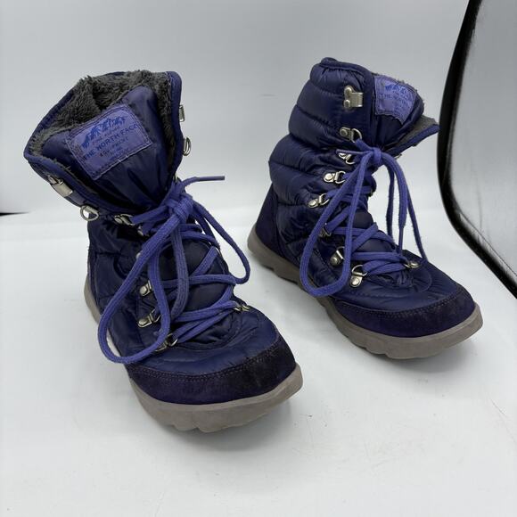North Face Boots Womens Size 7 Purple Insulated Winter Snow Thermoball Primaloft - Picture 1 of 8